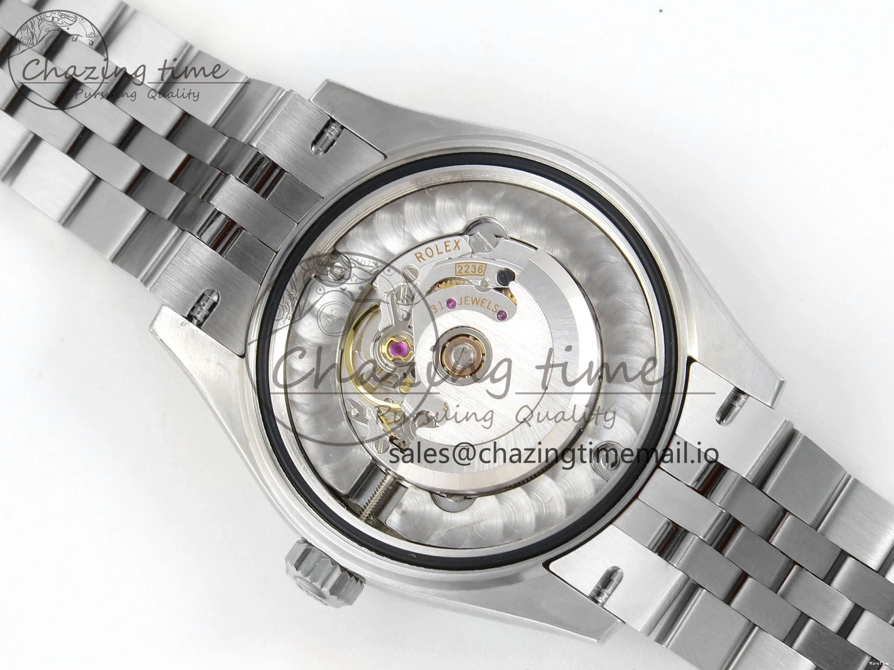 MiroTime 0114 DateJust 31 278274 THBF 1:1 Best Edition 904L Steel Purple Roman Dial on SS Jubilee Bracelet HZ Cal. Breathable 43